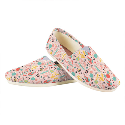Pastel Cactus And Succulent Print Casual Shoes