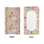 Pastel Cactus And Succulent Print Changing Pad Cover
