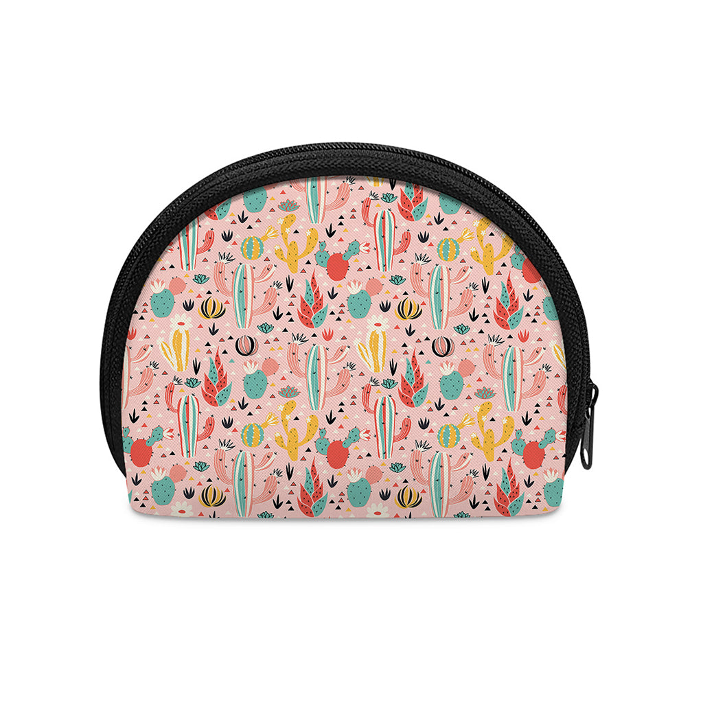 Pastel Cactus And Succulent Print Coin Purse