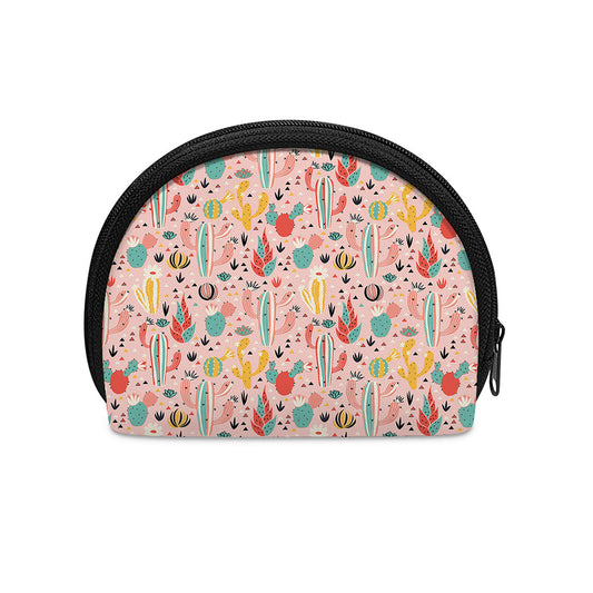 Pastel Cactus And Succulent Print Coin Purse