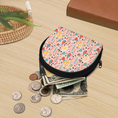 Pastel Cactus And Succulent Print Coin Purse