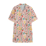 Pastel Cactus And Succulent Print Cotton Hawaiian Shirt