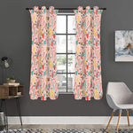 Pastel Cactus And Succulent Print Curtain