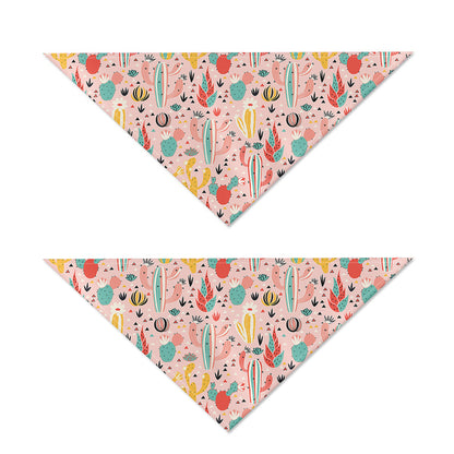 Pastel Cactus And Succulent Print Dog Bandana
