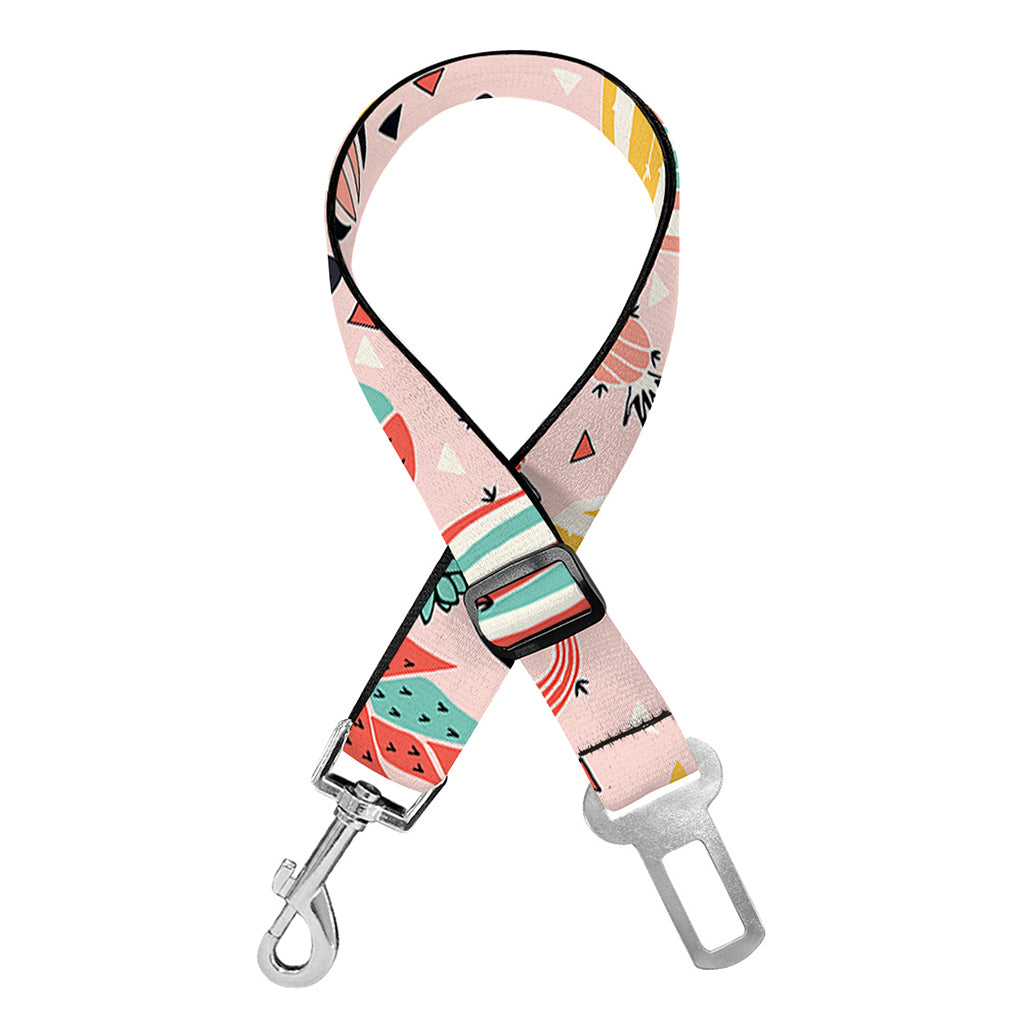 Pastel Cactus And Succulent Print Dog Seat Belt