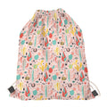 Pastel Cactus And Succulent Print Drawstring Bag