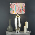 Pastel Cactus And Succulent Print Drum Lamp Shade