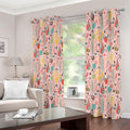Pastel Cactus And Succulent Print Extra Wide Grommet Curtains