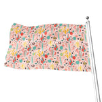 Pastel Cactus And Succulent Print Flag
