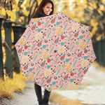Pastel Cactus And Succulent Print Foldable Umbrella