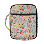 Pastel Cactus And Succulent Print Front Pocket Bible Bag