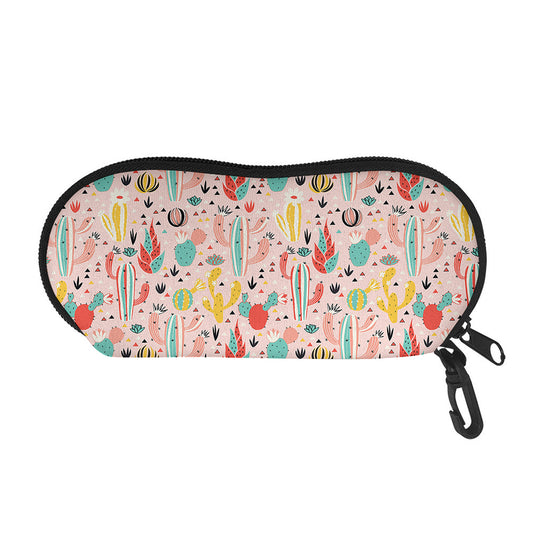 Pastel Cactus And Succulent Print Glasses Case