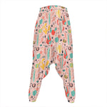 Pastel Cactus And Succulent Print Hammer Pants