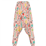 Pastel Cactus And Succulent Print Hammer Pants