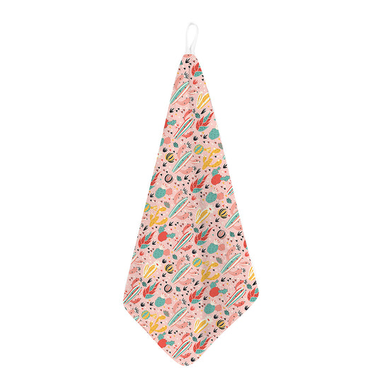 Pastel Cactus And Succulent Print Hand Towel