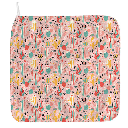 Pastel Cactus And Succulent Print Hand Towel