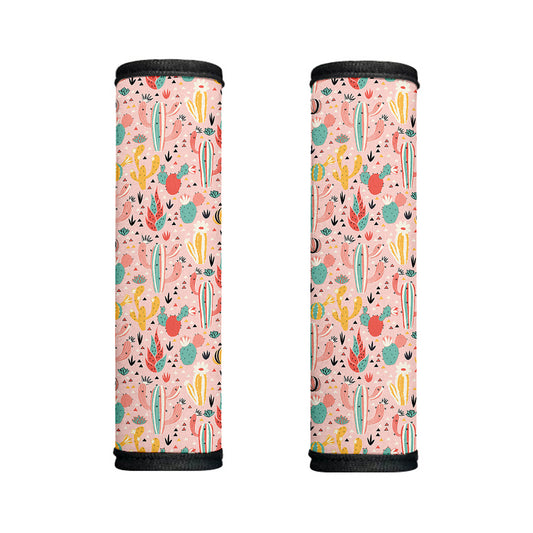 Pastel Cactus And Succulent Print Handle Covers