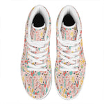 Pastel Cactus And Succulent Print High Top Leather Sneakers