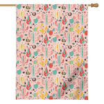 Pastel Cactus And Succulent Print House Flag