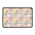 Pastel Cactus And Succulent Print Kitchen Mat