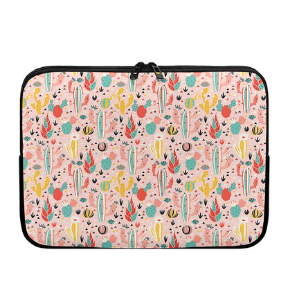 Pastel Cactus And Succulent Print Laptop Sleeve