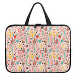 Pastel Cactus And Succulent Print Laptop Sleeve With Handle
