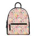 Pastel Cactus And Succulent Print Leather Backpack