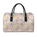 Pastel Cactus And Succulent Print Leather Duffel Bag