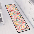 Pastel Cactus And Succulent Print Long Kitchen Mat