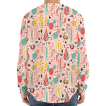 Pastel Cactus And Succulent Print Long Sleeve Baseball Jersey