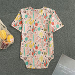 Pastel Cactus And Succulent Print Men's Bodysuit