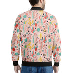 Pastel Cactus And Succulent Print Men's Bomber Jacket