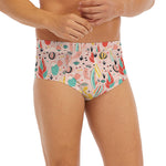 Pastel Cactus And Succulent Print Men's Briefs