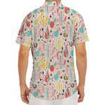 Pastel Cactus And Succulent Print Men's Deep V-Neck Shirt