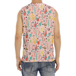 Pastel Cactus And Succulent Print Men's Fitness Tank Top