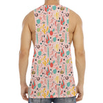 Pastel Cactus And Succulent Print Men's Muscle Tank Top