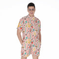 Pastel Cactus And Succulent Print Men's Romper