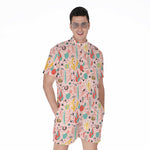 Pastel Cactus And Succulent Print Men's Rompers