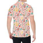 Pastel Cactus And Succulent Print Men's Shirt
