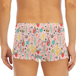 Pastel Cactus And Succulent Print Men's Short Boxer Briefs