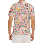 Pastel Cactus And Succulent Print Men's Short Sleeve Rash Guard