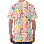 Pastel Cactus And Succulent Print Men's Velvet T-Shirt