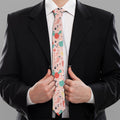 Pastel Cactus And Succulent Print Necktie