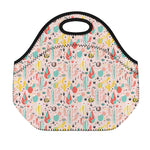 Pastel Cactus And Succulent Print Neoprene Lunch Bag