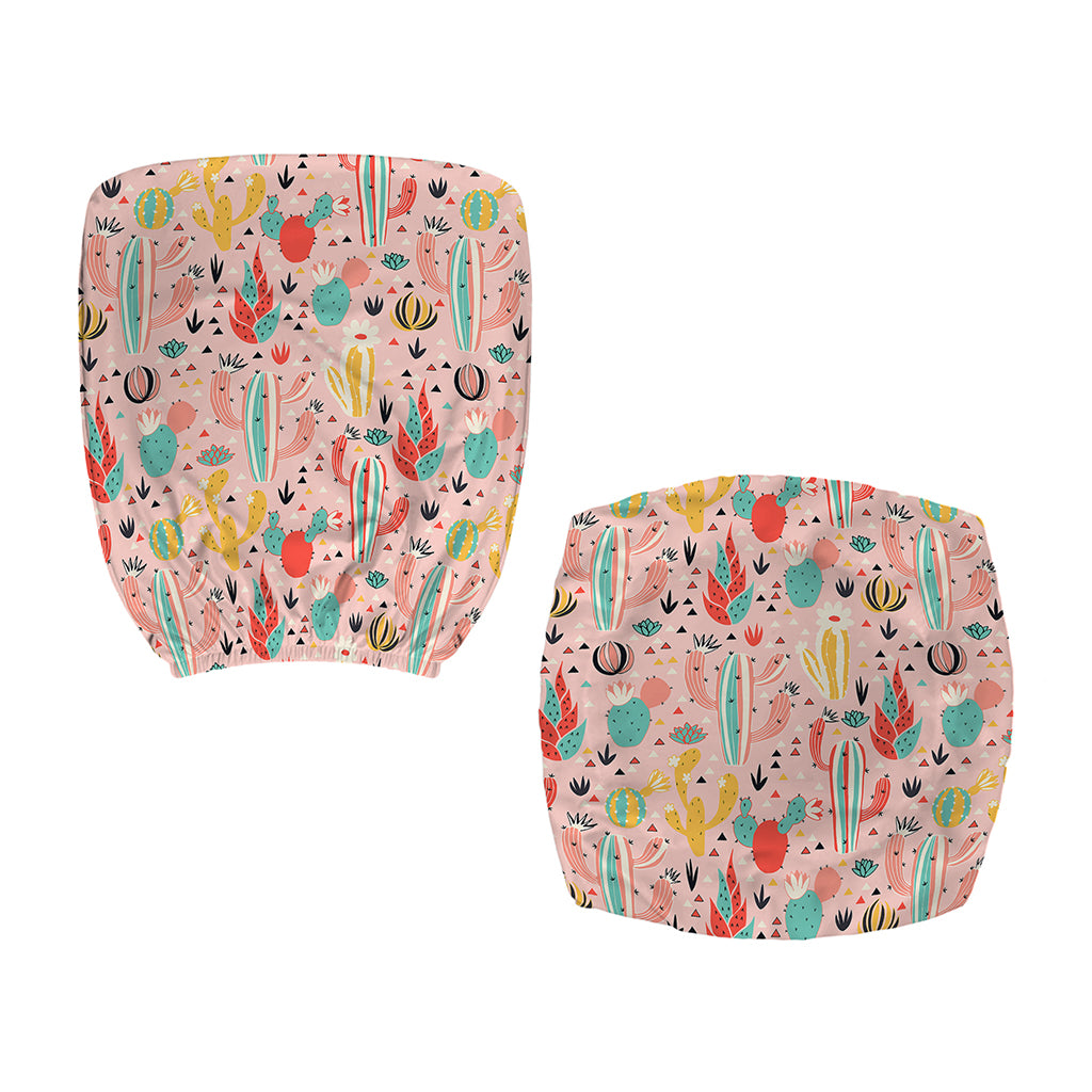 Pastel Cactus And Succulent Print Office Chair Cover