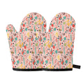 Pastel Cactus And Succulent Print Oven Mitts