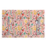 Pastel Cactus And Succulent Print Placemat