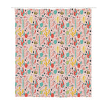 Pastel Cactus And Succulent Print Polyester Shower Curtain