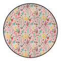 Pastel Cactus And Succulent Print Round Floor Mat