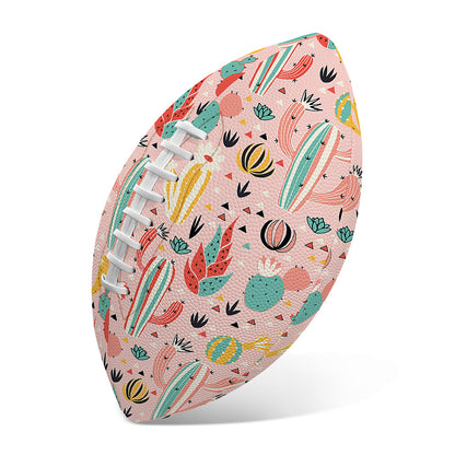 Pastel Cactus And Succulent Print Rugby Ball